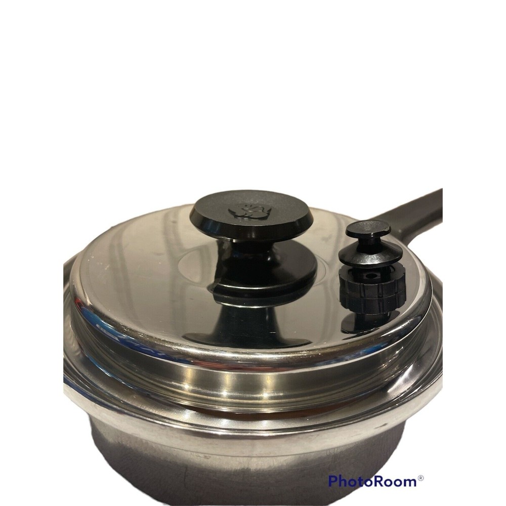 Royal Prestige 7.5" W Steam Vent Lid 7-Ply SS Titanium Silver Alloy Copper  READ